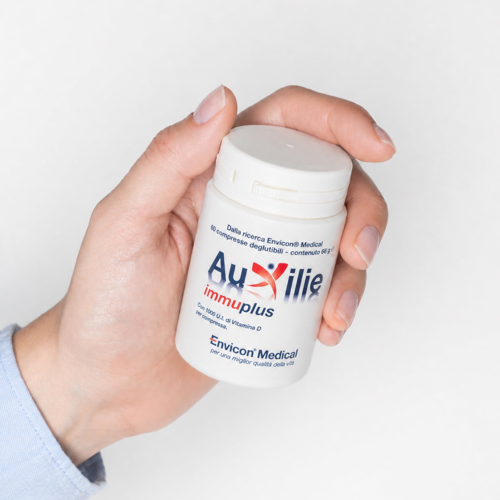Integratore Immunomodulante Auxilie® Immuplus 60 Compresse Deglutibili – dettaglio compresse