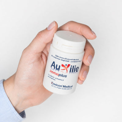 Integratore Immunomodulante Auxilie® Immuplus 60 Compresse Deglutibili – dettaglio compresse