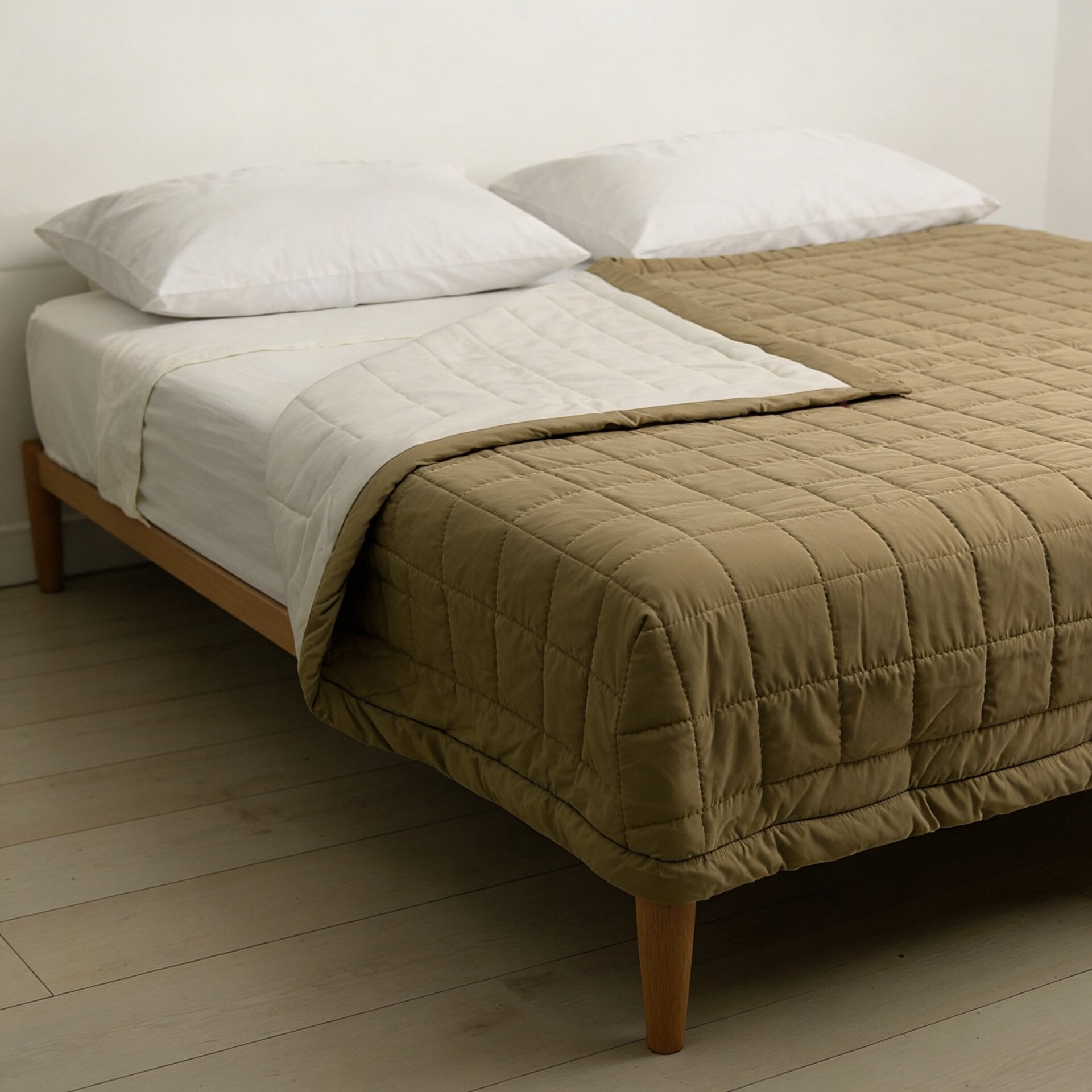 Coperta in Pile Antiacaro Acarbuster® - Tessuto beige + Pile avorio