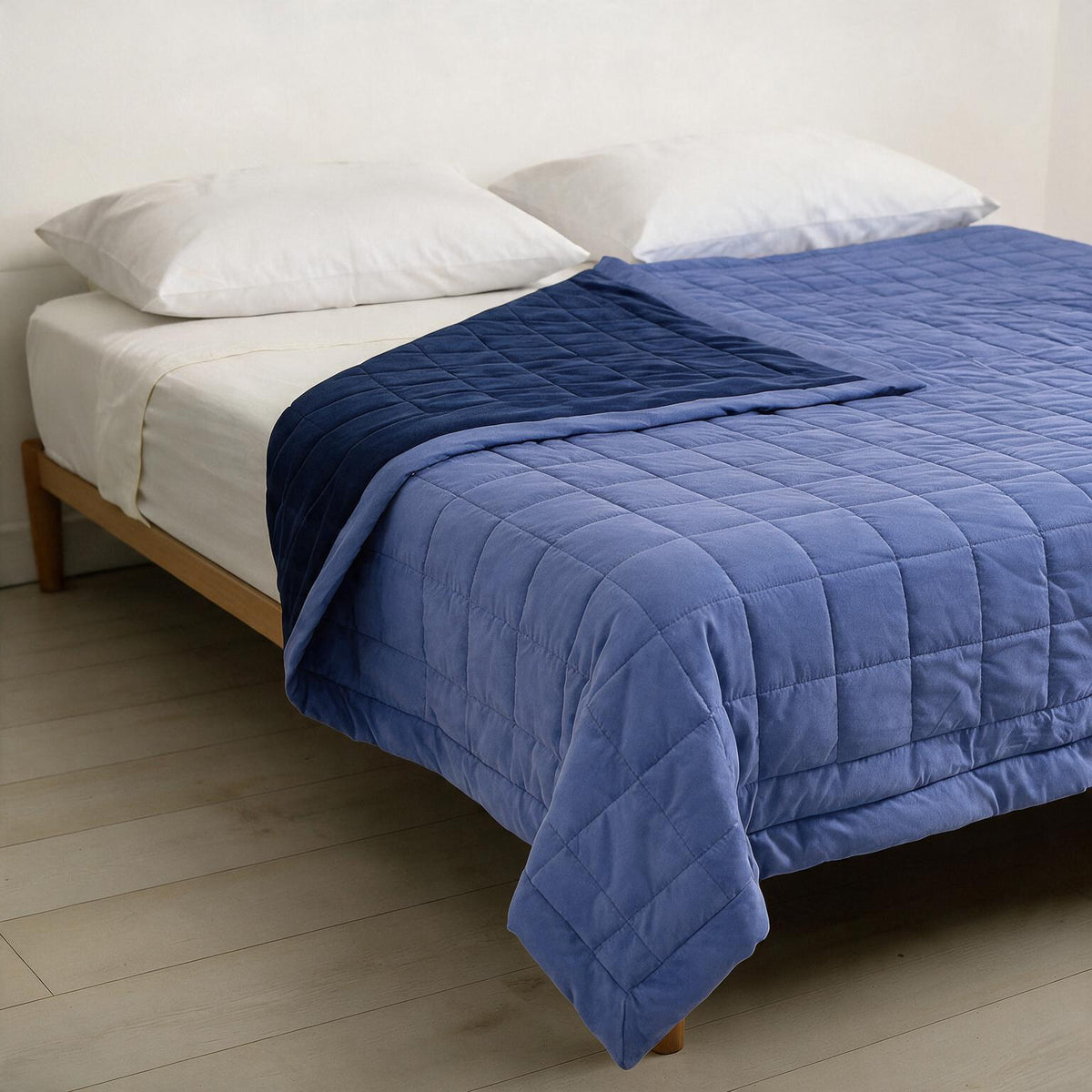 Coperta in Pile Antiacaro Acarbuster® - Indaco e blu