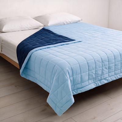 Coperta in Pile Antiacaro Acarbuster® - Azzurro e blu
