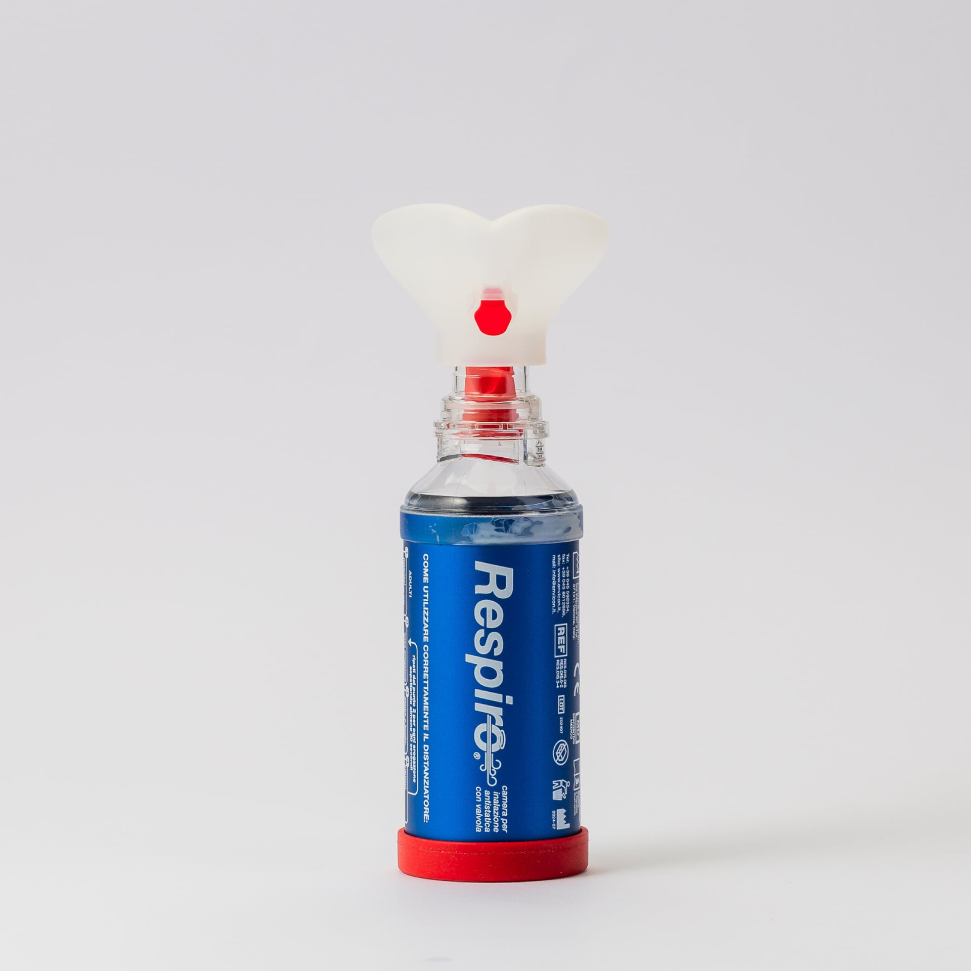 Distanziatore per Aerosol Respiro® con Mascherina per Bambini – 0-2 anni, dispositivo frontale