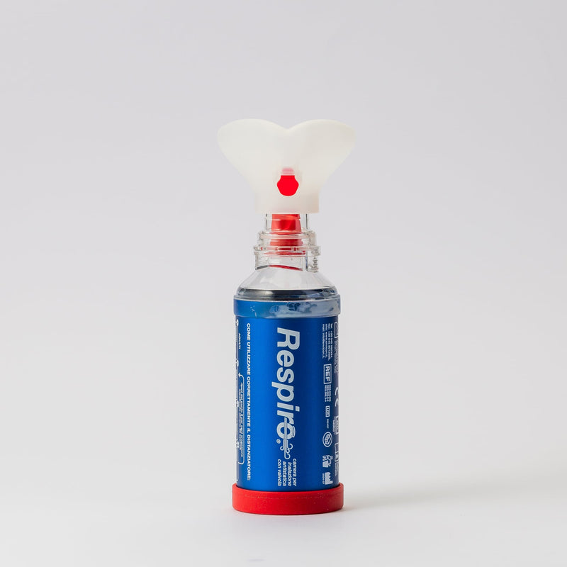Distanziatore per Aerosol Respiro® con Mascherina per Bambini – 0-2 anni, dispositivo frontale