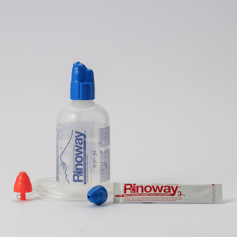 Doccia per Lavaggio Nasale Rinoway® con 15 Bustine di Sali Ipertonici – frontale