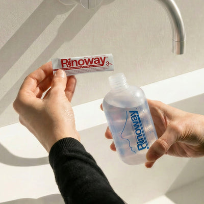 Doccia per Lavaggio Nasale Rinoway® con 15 Bustine di Sali Ipertonici – primo piano