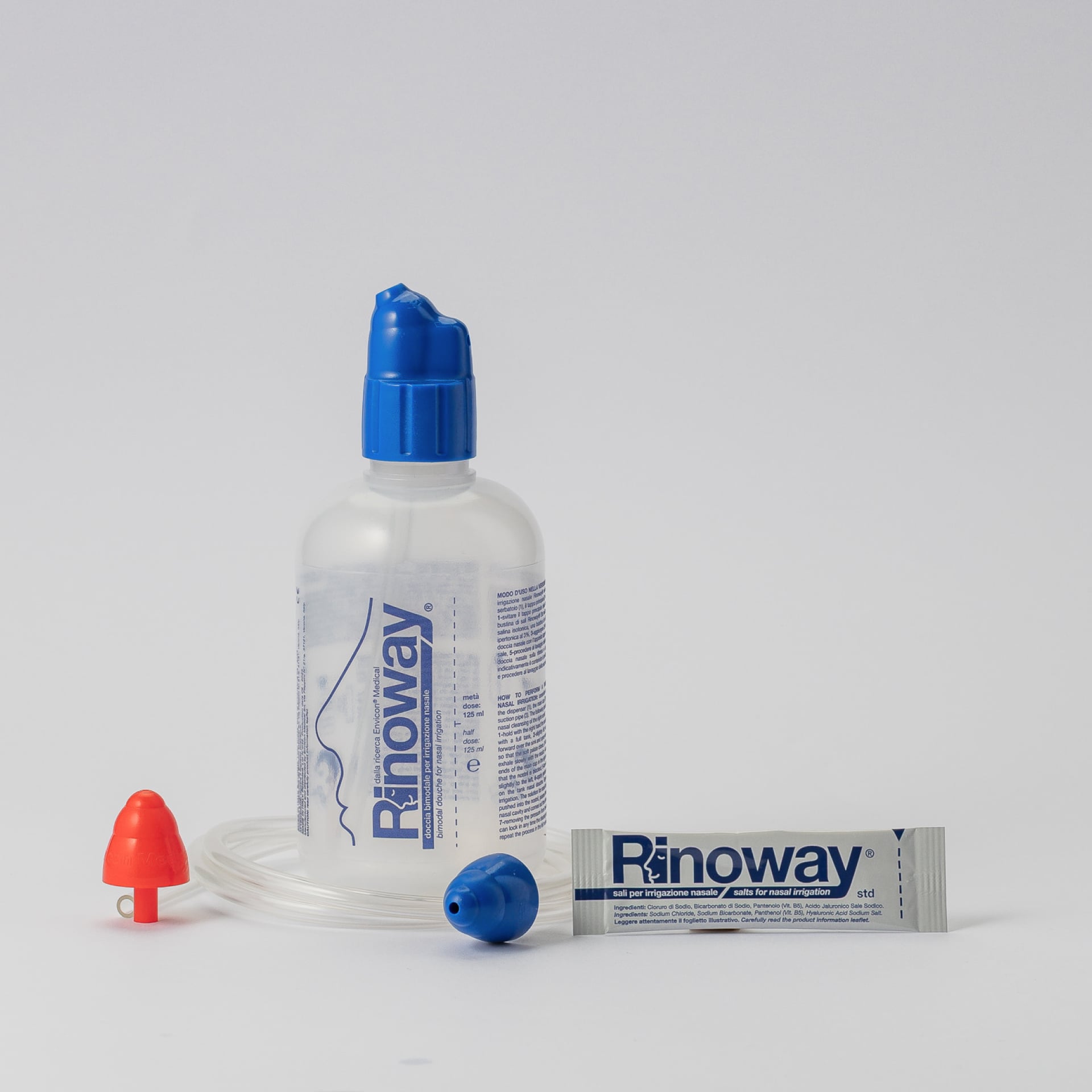 Doccia per Lavaggio Nasale Rinoway® con 15 Bustine di Sali Isotonici – frontale