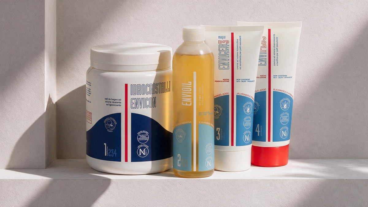 Sali da Bagno, Olio Detergente e Creme Magre per Pelle Atopica