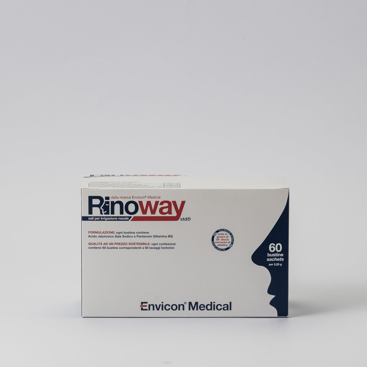 Confezione 60 bustine sali isotonici per lavaggio nasale Rinoway®