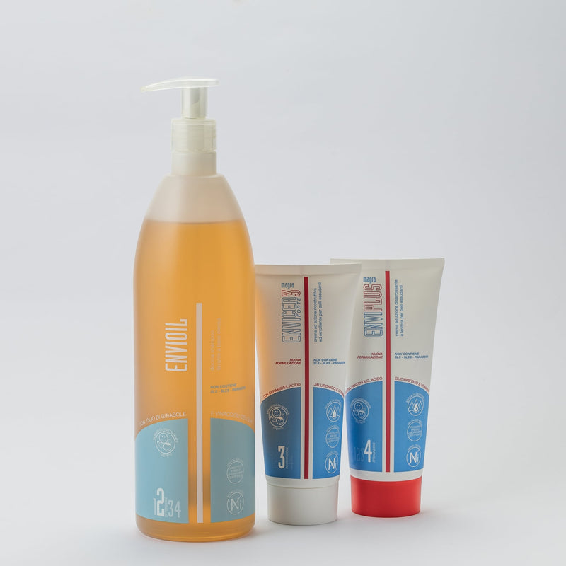 Nuovo set: Olio Detergente e Creme Magre per Pelle Atopica – frontale