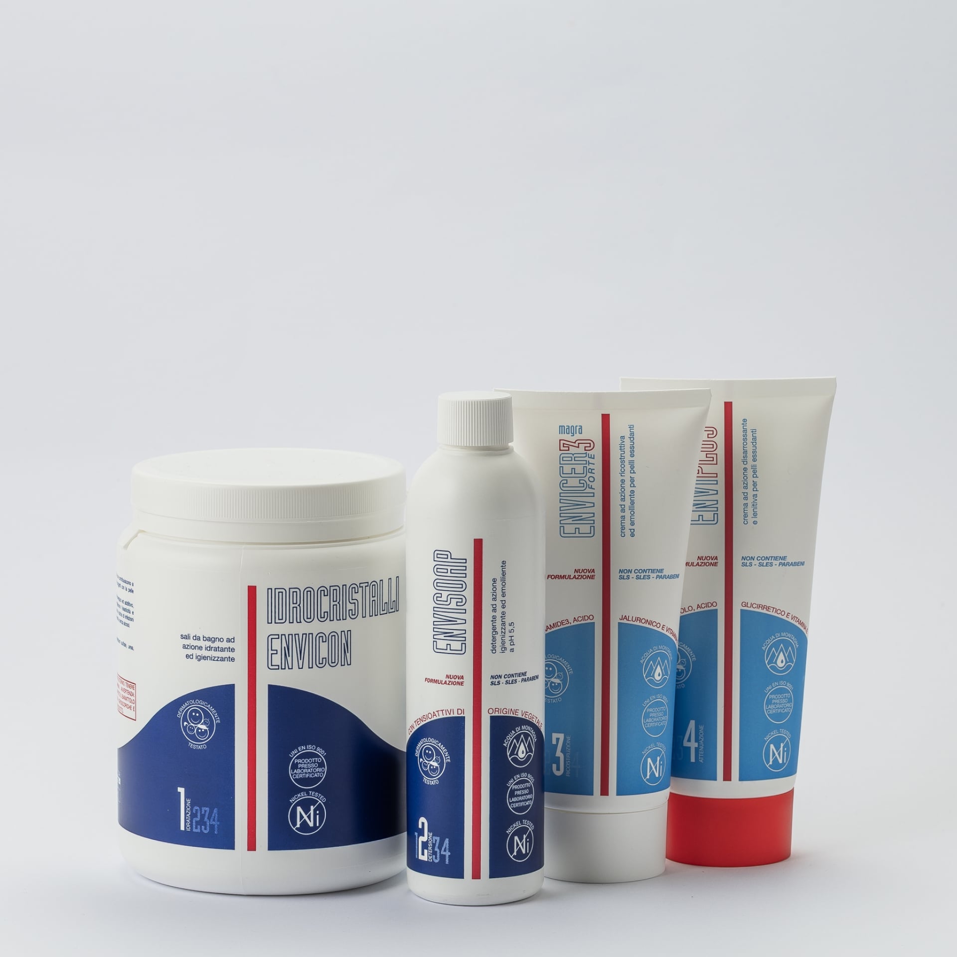 Sali da Bagno, Detergente e Creme Magre per Pelle Atopica – frontale